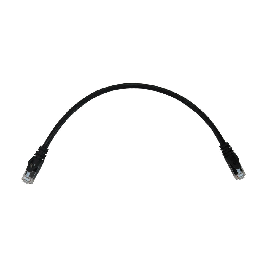 Eaton Tripp Lite Series Cat6a 10G Snagless Molded UTP Ethernet Cable (RJ45 M/M), PoE, Black, 1 ft. (0.3 m)