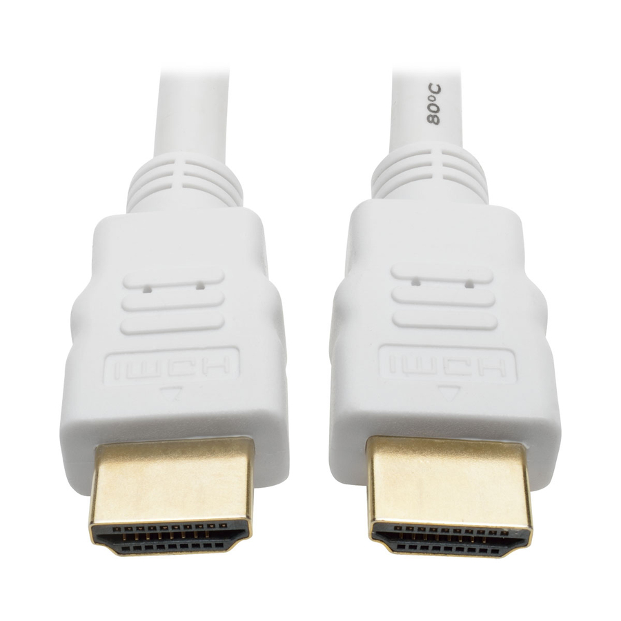 Eaton Tripp Lite Series High-Speed HDMI Cable, Digital Video and Audio, HD (M/M), White, 25 ft. (7.62 m)