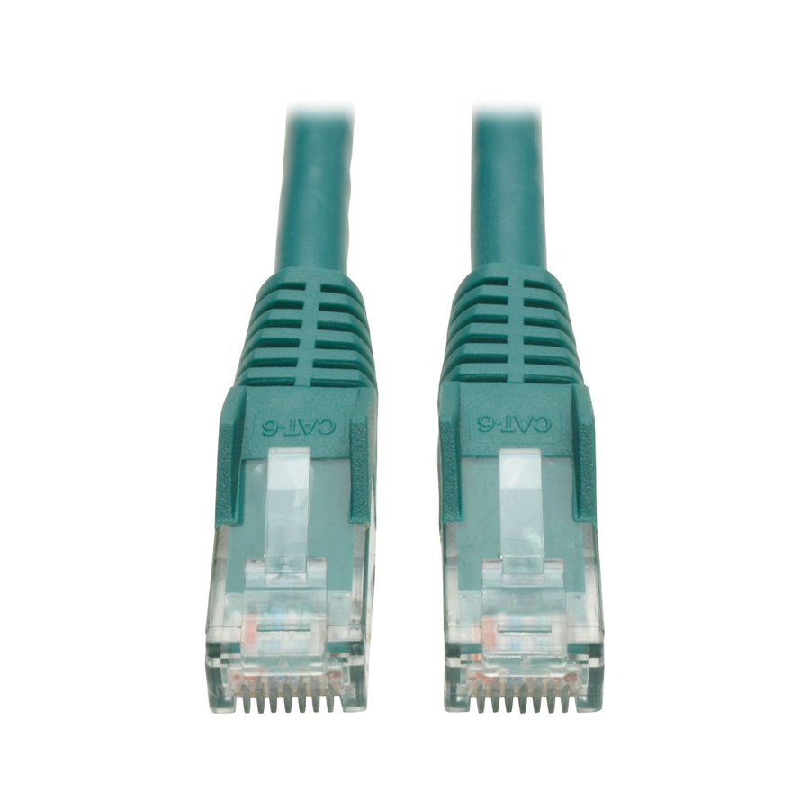 Eaton Tripp Lite Series Cat6 Gigabit Snagless Molded (UTP) Ethernet Cable (RJ45 M/M), PoE, Green, 35 ft. (10.67 m)