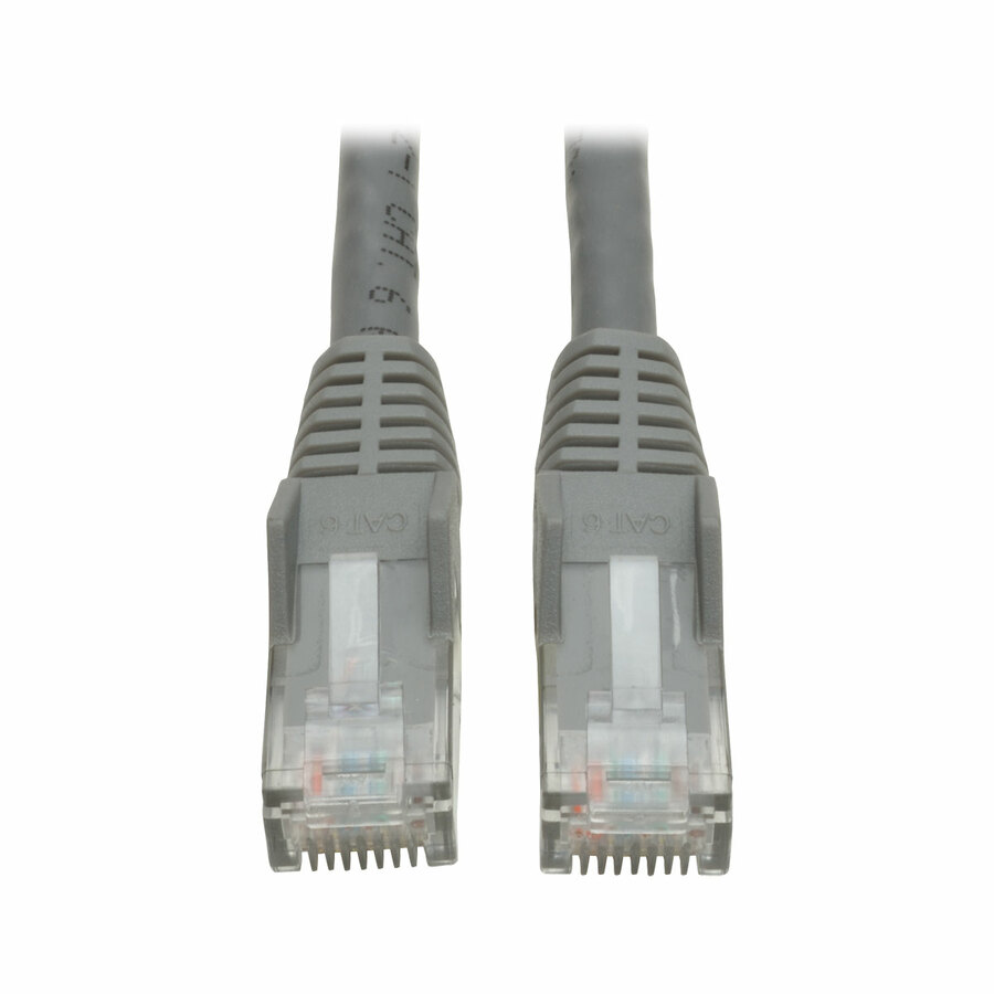 Eaton Tripp Lite Series Cat6 Gigabit Snagless Molded (UTP) Ethernet Cable (RJ45 M/M), PoE, Gray, 35 ft. (10.67 m)