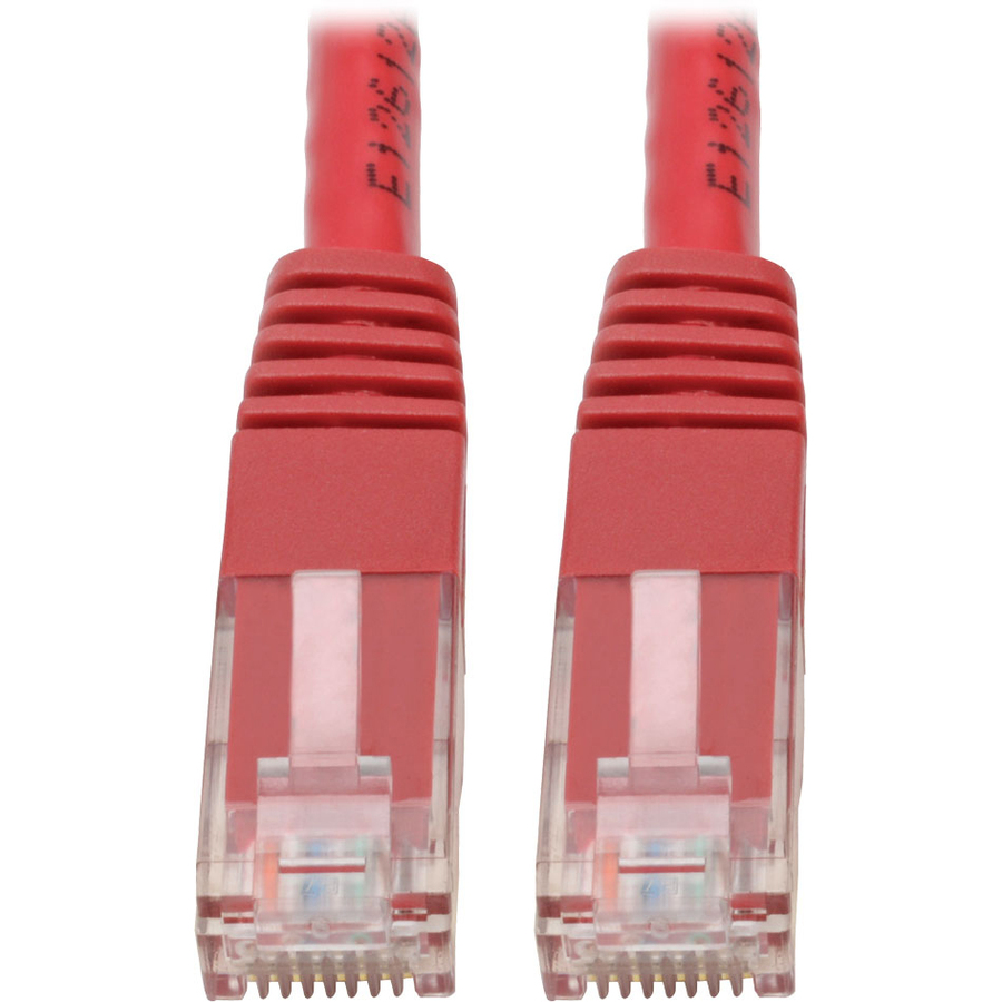 Tripp Lite by Eaton Cat6 Gigabit Molded (UTP) Ethernet Cable (RJ45 M/M) PoE Red 2 ft. (0.61 m)