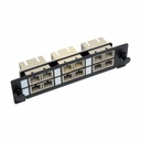 Eaton Tripp Lite Series High-Density Fiber Adapter Panel (MMF/SMF), 6 SC Duplex Connectors, Black