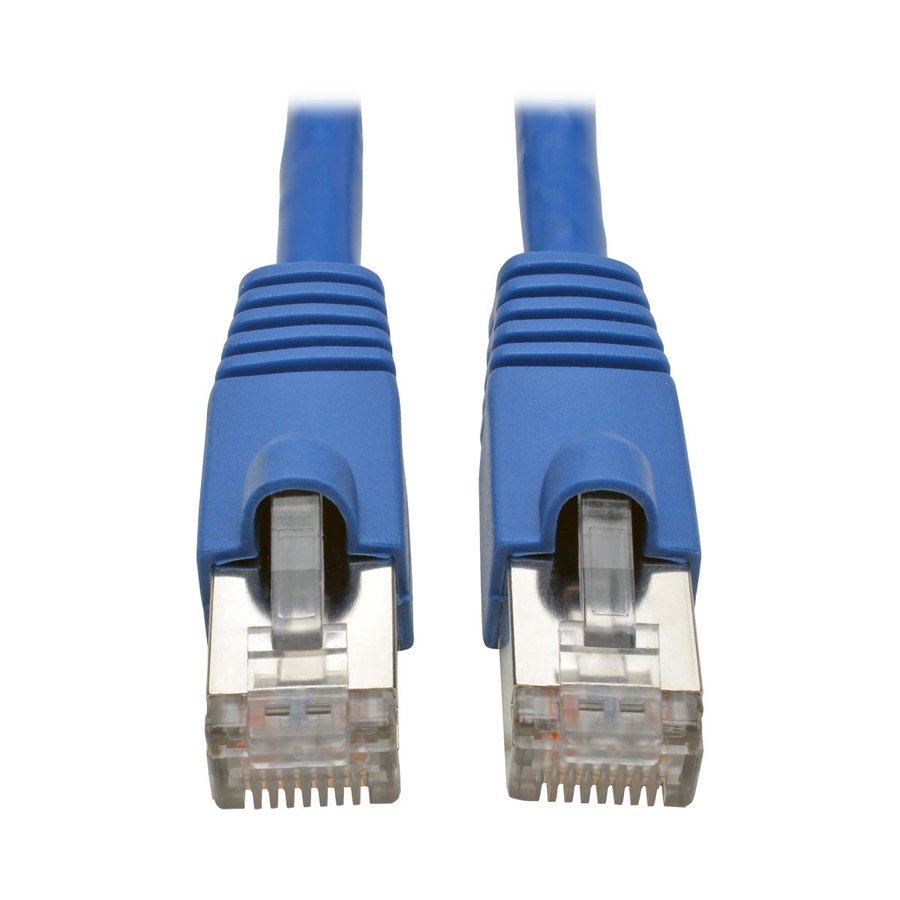 Eaton Tripp Lite Series Cat6a 10G Snagless Shielded STP Ethernet Cable (RJ45 M/M), PoE, Blue, 25 ft. (7.62 m)