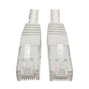 Eaton Tripp Lite Series Cat6 Gigabit Molded (UTP) Ethernet Cable (RJ45 M/M), PoE, White, 2 ft. (0.61 m)