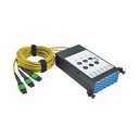 Eaton Tripp Lite Series 40/100Gb Fiber Breakout Cassette with Built-In MTP Cables, 40Gb to 4 x 10Gb, 100Gb to 4 x 25Gb, (x3) 8-Fiber Singlemode MTP/MPO to (x12) LC Duplex 9/125