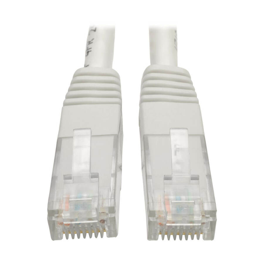 Tripp Lite by Eaton Cat6 Gigabit Molded (UTP) Ethernet Cable (RJ45 M/M) PoE White 7 ft. (2.13 m)