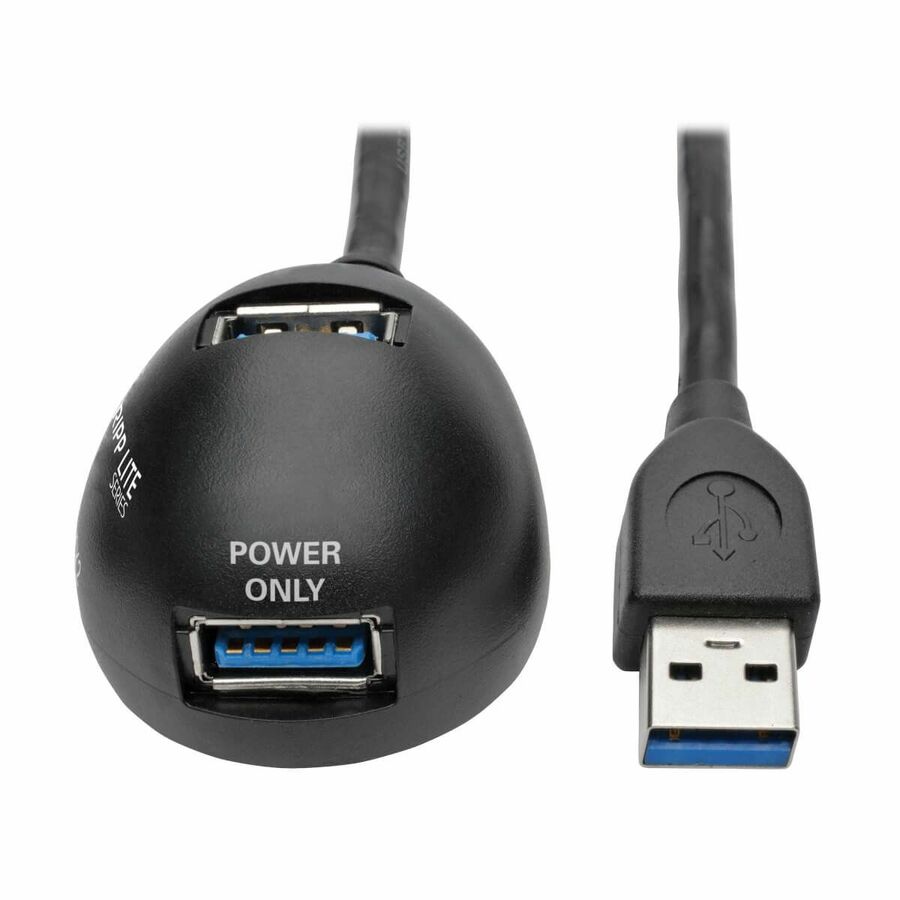 Eaton Tripp Lite Series 2-Port USB 3.0 SuperSpeed Desktop Extension Cable A (M/2xF), 6 ft. (1.83 m)