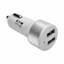 Eaton Tripp Lite Series Dual-Port USB Car Charger for Tablets and Cell Phones with Qualcomm Quick Charge 3.0 Technology