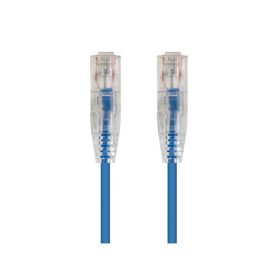 Monoprice SlimRun Cat6 28AWG UTP Ethernet Network Cable, 6-inch Blue