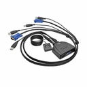 Eaton Tripp Lite Series 2-Port USB/VGA Cable KVM Switch with Cables and USB Peripheral Sharing