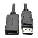 Eaton Tripp Lite Series DisplayPort Extension Cable with Latch, 4K @ 60 Hz, HDCP 2.2 (M/F),10 ft. (3.05 m)