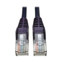 Eaton Tripp Lite Series Cat5e 350 MHz Snagless Molded (UTP) Ethernet Cable (RJ45 M/M), PoE - Purple, 3 ft. (0.91 m)
