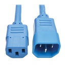 Tripp Lite by Eaton Heavy-Duty PDU Power Cord C13 to C14 - 15A 250V 14 AWG 2 ft. (0.61 m) Blue