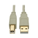 Eaton Tripp Lite Series USB 2.0 A to B Cable (M/M), Beige, 15 ft. (4.57 m)