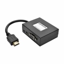 Eaton Tripp Lite Series HDMI to VGA and Audio Adapter, 6 in. (15.2 cm), Black, TAA