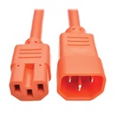 Tripp Lite by Eaton Power Cord C14 to C15 - Heavy-Duty 15A 250V 14 AWG 6 ft. (1.83 m) Orange