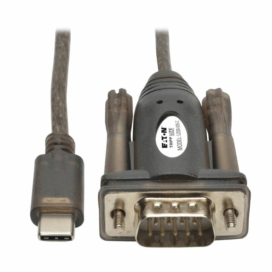 Eaton Tripp Lite Series USB-C to RS232 (DB9) Serial Adapter Cable (M/M), 5 ft. (1.52 m)