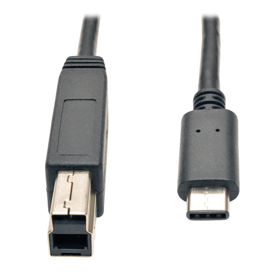 Eaton Tripp Lite Series USB-C to USB-B Cable (M/M) - USB 3.2, Gen 2 (10 Gbps), Thunderbolt 3 Compatible, 3 ft. (0.91 m)
