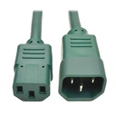 Eaton Tripp Lite Series Heavy-Duty PDU Power Cord, C13 to C14 - 15A, 250V, 14 AWG, 3 ft. (0.91 m), Green