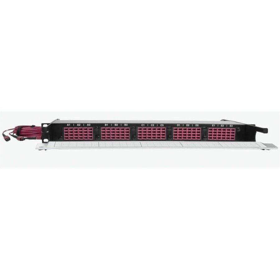 Tripp Lite by Eaton 40/100Gb Fiber Breakout Patch Panel 40Gb to 4 x 10Gb 100Gb to 4 x 25Gb 15 MTP QSFP to 60 LC Duplex OM4 50/125 Multimode Ports 1U