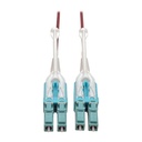 Tripp Lite by Eaton 10G Duplex Multimode 50/125 OM4 LSZH Fiber Optic Cable (LC/LC) Push/Pull Tabs Magenta 8 m