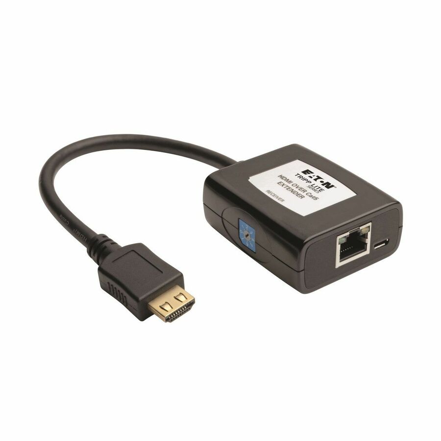 Eaton Tripp Lite Series HDMI over Cat5/6 Extender, Pigtail-Style Receiver for Video/Audio, USB Powered, Up to 125 ft. (38 m), TAA