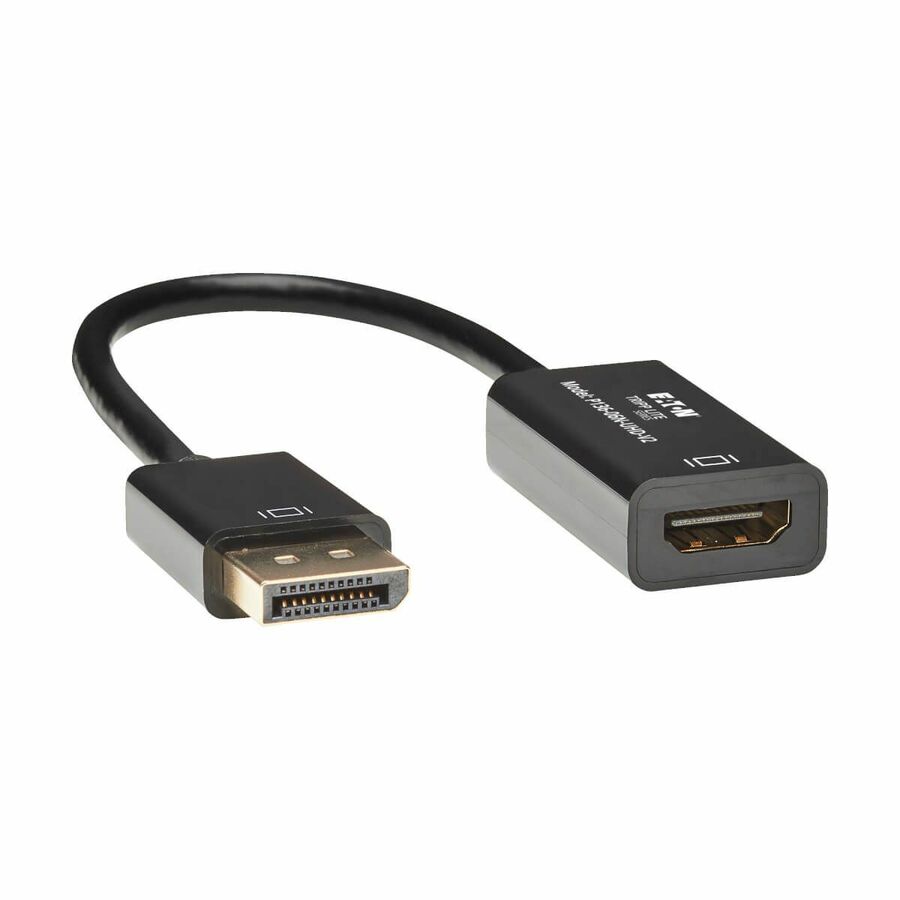 Eaton Tripp Lite Series DisplayPort to HDMI 4K Active Adapter Video Converter, DP Ver 1.2, HDCP, 4K 30Hz (M/F), 6-in. (15.24 cm)
