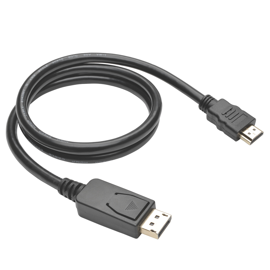 Eaton Tripp Lite Series DisplayPort 1.2 to HDMI Adapter Cable (DP with Latches to HDMI M/M), 4K, 3 ft. (0.9 m)