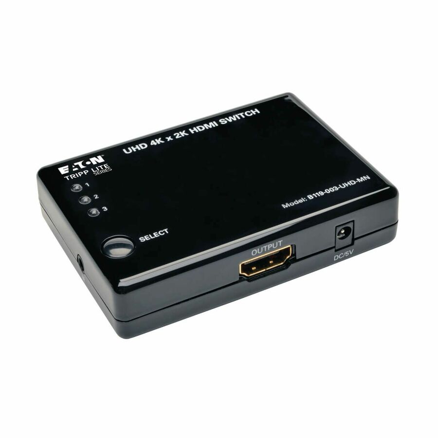 Tripp Lite by Eaton 3-Port HDMI Mini Switch with Remote Control - 4K (HDMI F/3xF) 3D HDCP 1.4 EDID