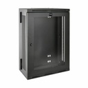 Eaton Tripp Lite Series SmartRack 18U Low-Profile Patch-Depth Wall-Mount Half-Height Rack Enclosure, Clear Acrylic Window, Hinged Back