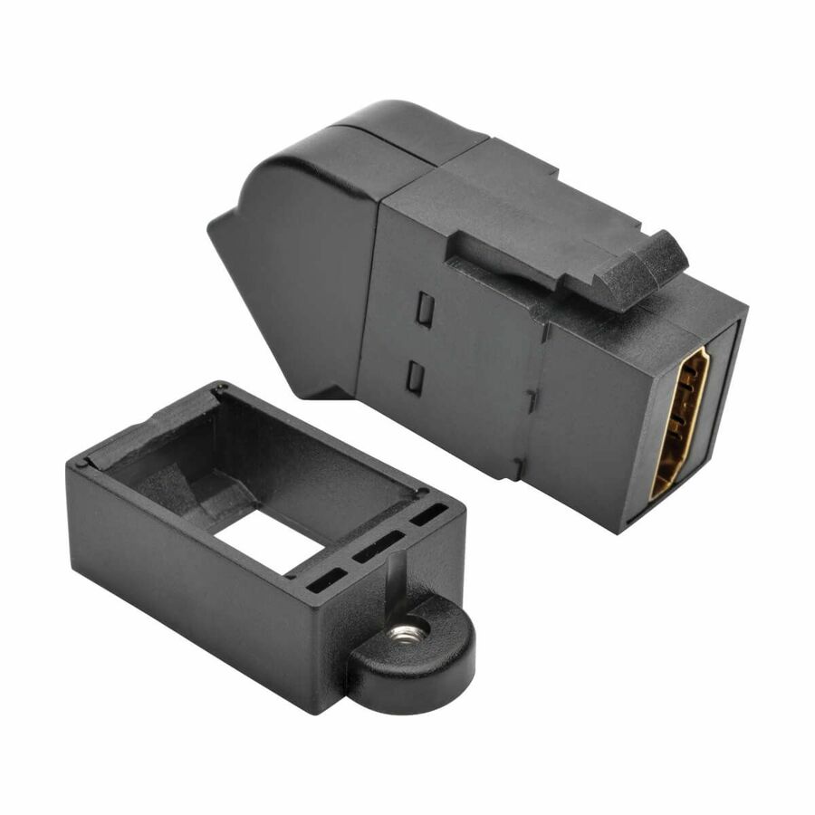 Eaton Tripp Lite Series HDMI All-in-One Keystone/Panel Mount Angled Coupler (F/F), Black