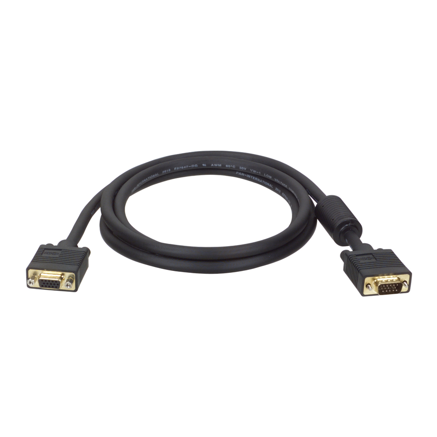 Eaton Tripp Lite Series VGA High-Resolution RGB Coaxial Cable (HD15 M/F)), 15 ft. (4.57 m)