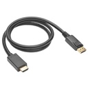 Eaton Tripp Lite Series DisplayPort 1.2 to HDMI Active Adapter Cable (DP with Latches to HDMI M/M), 4K, 3 ft. (0.9 m)