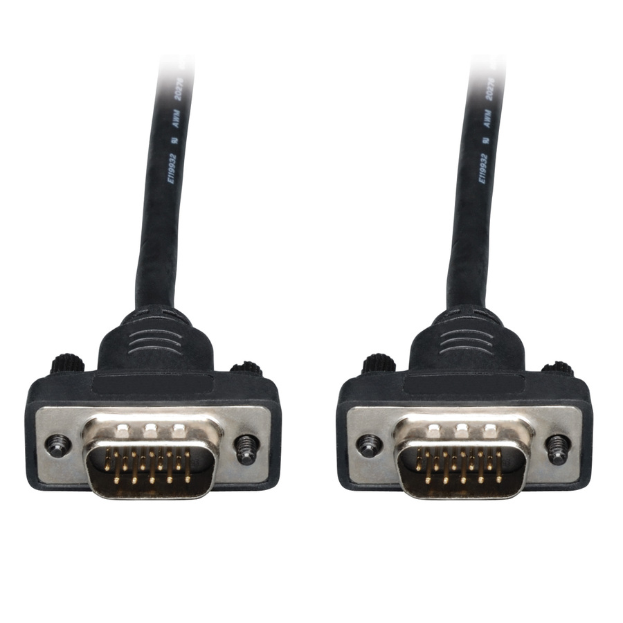 Eaton Tripp Lite Series Low-Profile VGA High-Resolution RGB Coaxial Cable (HD15 M/M), 25 ft. (7.62 m)