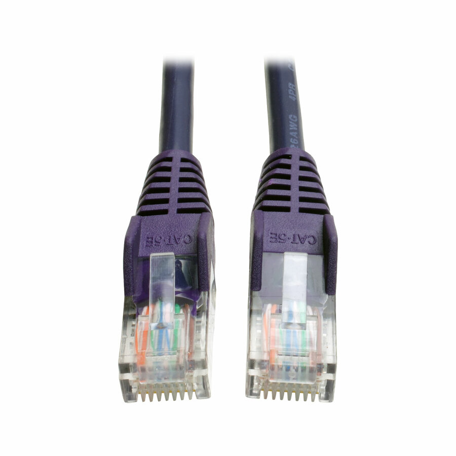 Eaton Tripp Lite Series Cat5e 350 MHz Snagless Molded (UTP) Ethernet Cable (RJ45 M/M), PoE - Purple, 10 ft. (3.05 m)
