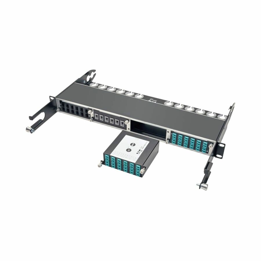 Eaton Tripp Lite Series 100Gb/120Gb to10Gb Breakout Cassette, 24-Fiber OM4 MTP/MPO ( Male with Pins ) to ( x12 ) LC Duplex