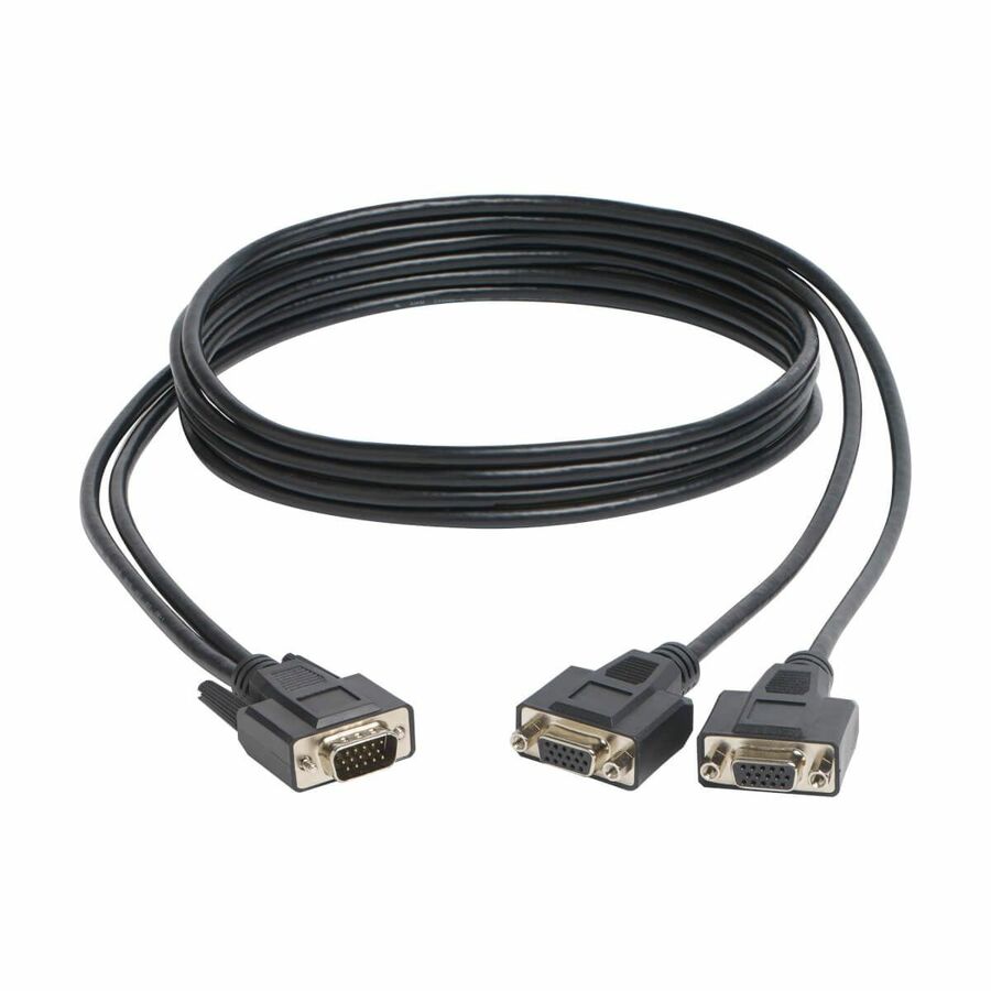 Eaton Tripp Lite Series High Resolution VGA Monitor Y Splitter Cable (HD15 M to 2x HD15 F), 6 ft. (1.83 m)