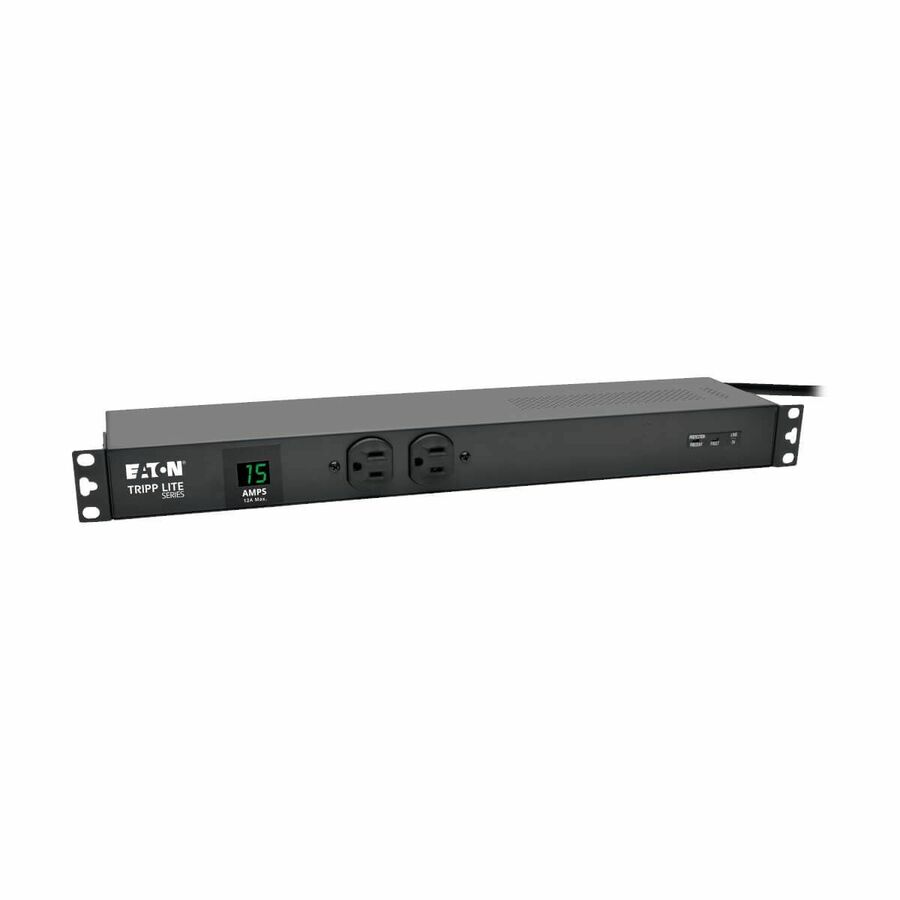 Tripp Lite by Eaton PDU 1.5kW Single-Phase Local Metered PDU + ISOBAR Surge Suppression 3840 Joules 100-127V Outlets (14 5-15R) 5-15P 15 ft. (4.57 m) Cord 1U Rack-Mount