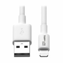Tripp Lite by Eaton USB-A to Lightning Sync/Charge Cable (M/M) - MFi Certified White 10 ft. (3 m)