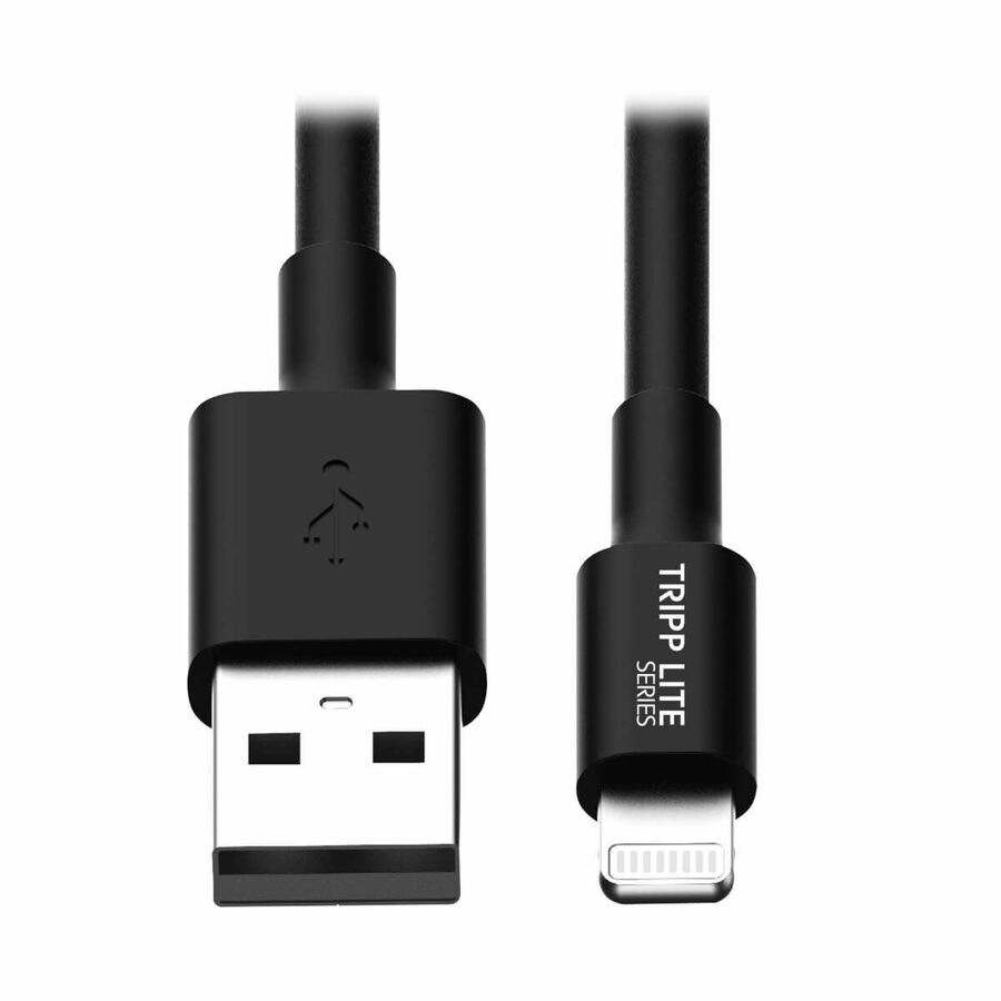 Eaton Tripp Lite Series USB-A to Lightning Sync/Charge Cable, MFi Certified - Black, M/M, 10 in. (0.25 m)