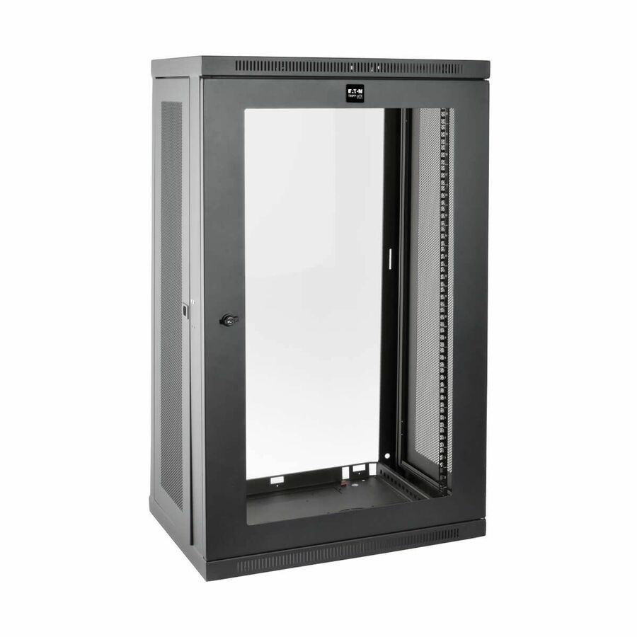 Eaton Tripp Lite Series SmartRack 21U Low-Profile Switch-Depth Wall-Mount Half-Height Rack Enclosure, Clear Acrylic Window