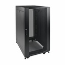 Tripp Lite by Eaton 25U SmartRack Shallow-Depth Half-Height Rack Enclosure Doors Side Panels Heavy-Duty Casters