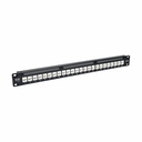 Tripp Lite by Eaton 24-Port 1U Rack-Mount Cat6a Feedthrough Patch Panel RJ45 Ethernet