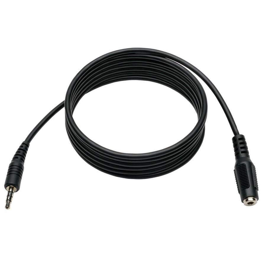 Eaton Tripp Lite Series 3.5 mm Mini Stereo Audio 4-Position TRRS Headset Extension Adapter Cable (M/F), 6 ft. (1.8 m)
