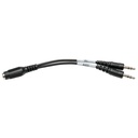 Eaton Tripp Lite Series 3.5 mm 4-Position to 3.5 mm 3-Position Audio Headset Splitter Adapter Cable (F/2xM), 6 in. (15.2 cm)