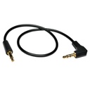 Eaton Tripp Lite Series 3.5mm Mini Stereo Audio Cable with one Right-Angle plug (M/M), 1 ft. (0.31 m)