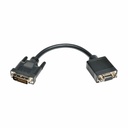 Eaton Tripp Lite Series DVI to VGA Adapter Cable (DVI-I Dual-Link to HD15 M/F), 8 in. (20.3 cm)
