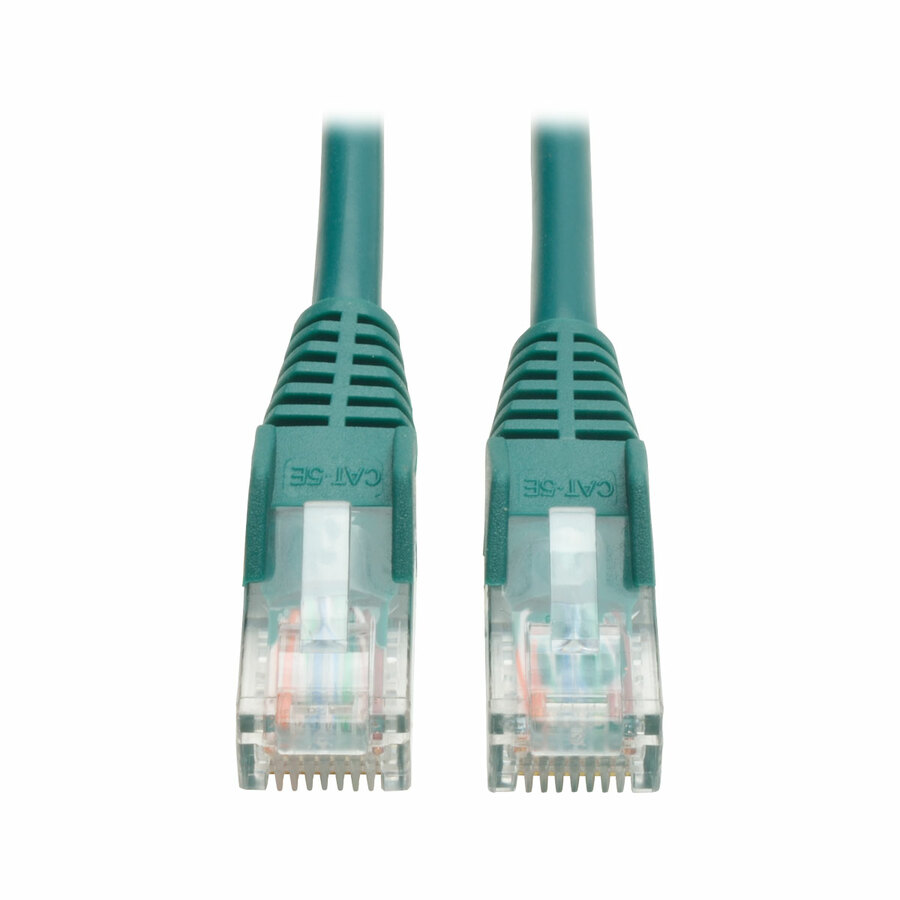 Eaton Tripp Lite Series Cat5e 350 MHz Snagless Molded (UTP) Ethernet Cable (RJ45 M/M), PoE - Green, 50 ft. (15.24 m)