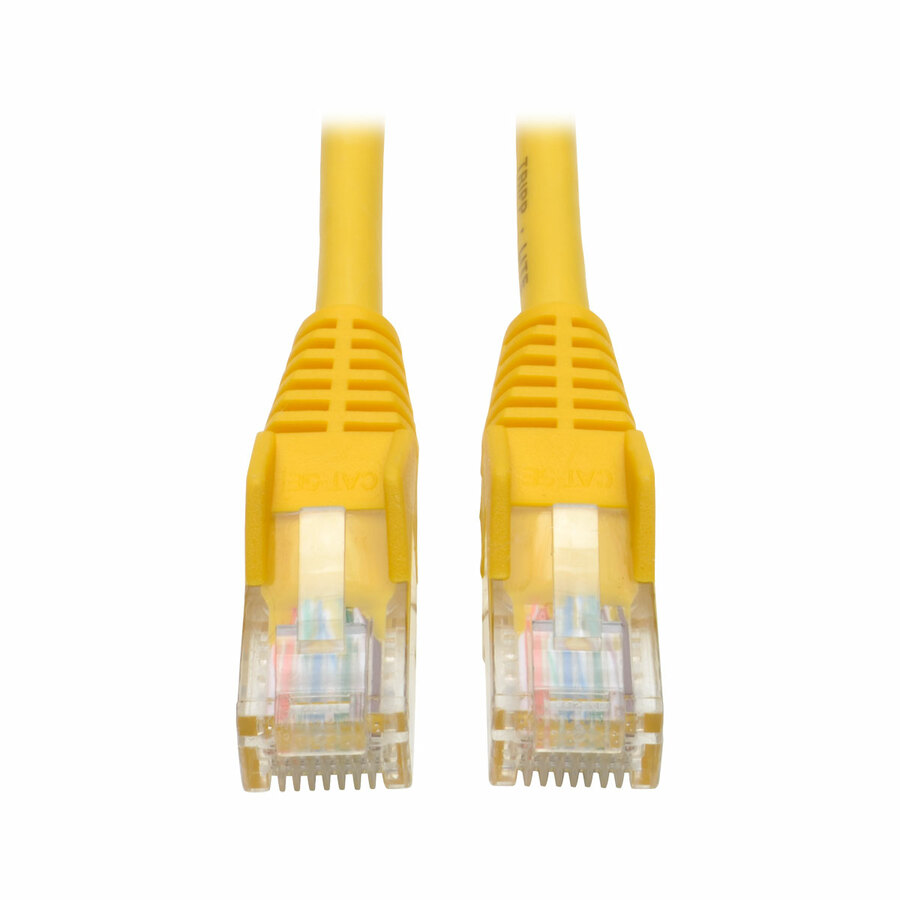 Eaton Tripp Lite Series Cat5e 350 MHz Snagless Molded (UTP) Ethernet Cable (RJ45 M/M), PoE - Yellow, 1 ft. (0.31 m)