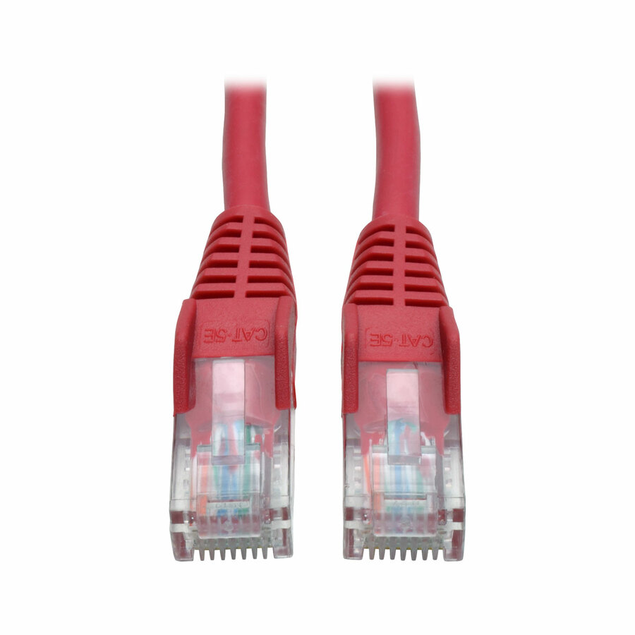 Eaton Tripp Lite Series Cat5e 350 MHz Snagless Molded (UTP) Ethernet Cable (RJ45 M/M), PoE - Red, 10 ft. (3.05 m)